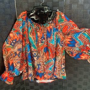 NWOT colorful XXL BLOUSE